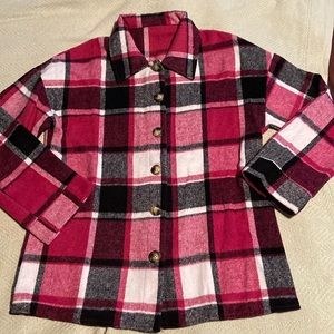 Plaid Shirt/Jacket.  Boutique Brand.  New!